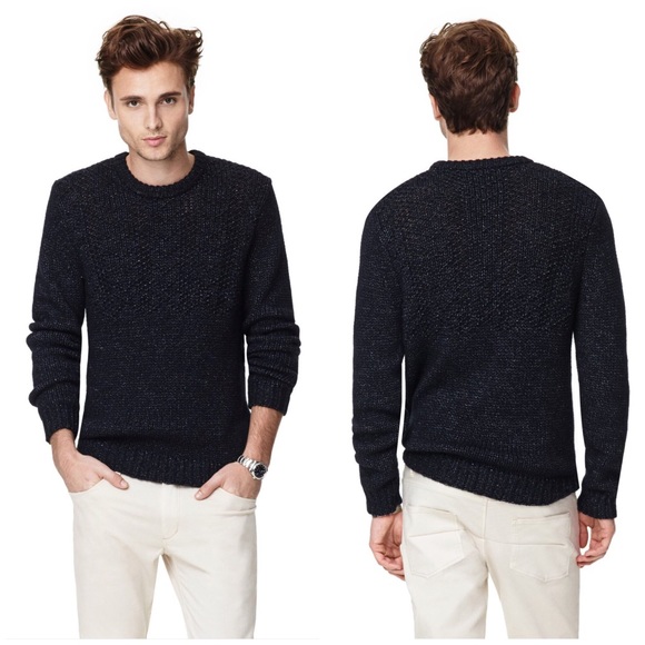 Theory Other - Theory Black Ulrik Sweater In Gull Wool Blend